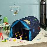 Tienda de juegos portátil Kids Galaxy Starry Sky Dream con cortina de red doble