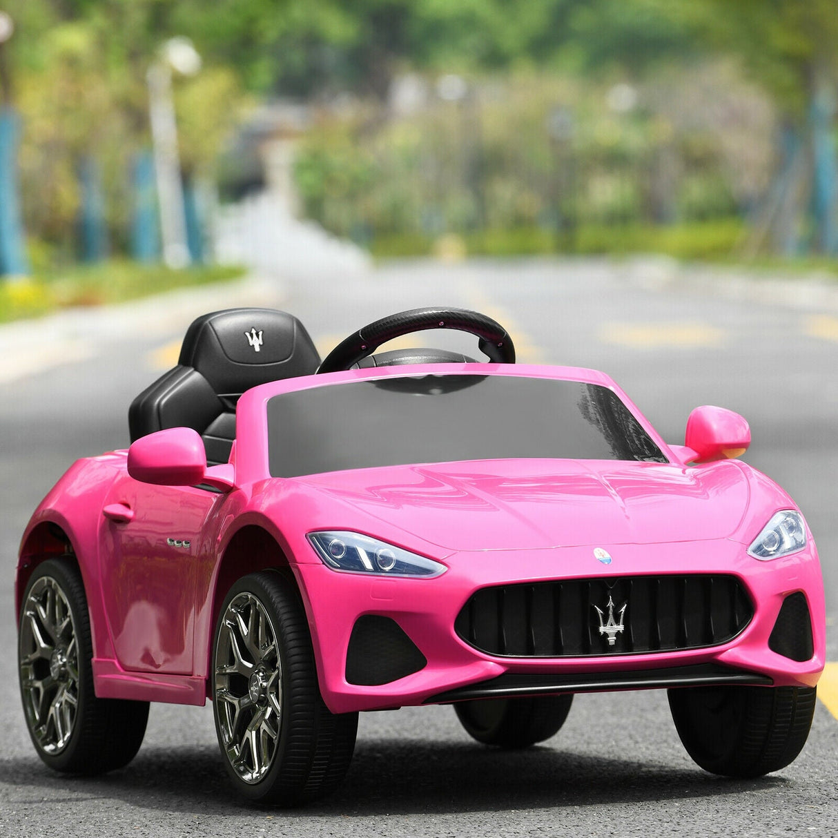 Coche montable de 12 V para niños con control remoto y luces