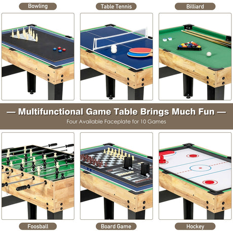 Mesa de juegos multifunción 10 en 1 para el hogar