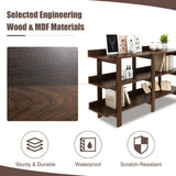 59 Inch Console Table with 3-tier Open Shelf for Front Hall Hallway and Foyer