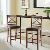 Set of 2 Bar Stools 25 Inch Counter Height Chairs with