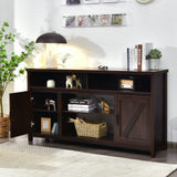 59 Inch TV Stand Media Center Console Cabinet with Barn Door for TV's 65 Inch