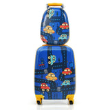 2PC Kids Luggage Set Rolling Suitcase & Backpack-Pink