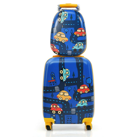 Juego de equipaje de 2 piezas para niños, maleta con ruedas y mochila - Rosa