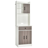 Alacena de cocina de 3 puertas y 71 pulgadas con despensa, bufé, almacenamiento y estante ajustable