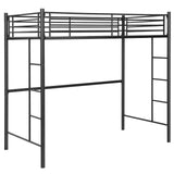 Litera alta individual con 2 escaleras y barandilla de seguridad de longitud completa
