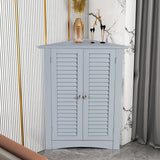 Bathroom Corner Storage Freestanding Floor Cabinet with Shutter Door
