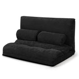 Sofá cama reclinable de 6 posiciones con 2 almohadas