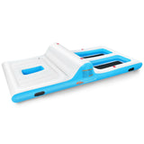 Balsa Inflable de Descanso para 4 Personas con Bomba de Aire Eléctrica de 130W - Blanca