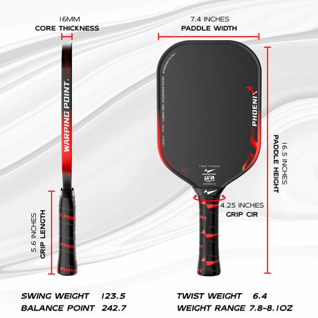 Pala de Pickleball Phoenix - 16 MM