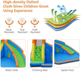Casa de rebote con tobogán inflable acuático para niños con bolsa de transporte y soplador de 480W