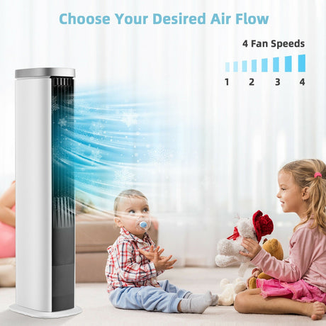 Enfriador de aire evaporativo portátil 3 en 1 con temporizador - Blanco