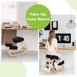 Silla ergonómica arrodillada, taburete oscilante para oficina, postura erguida
