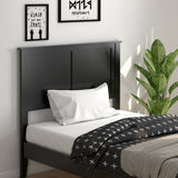 Cabecero de panel plano de madera maciza para cama individual