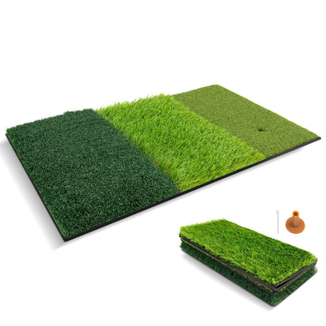 Alfombrillas de golf 3 en 1 con 3 tees de goma
