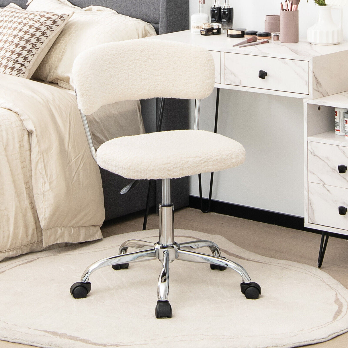 Silla de oficina Sherpa ajustable para computadora Silla giratoria para tocador
