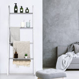 4-Tier Wall Leaning Ladder Shelf Stand