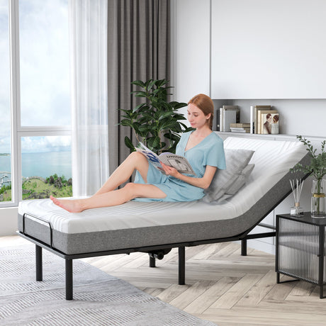 Colchón 3D de espuma viscoelástica de gel y espuma convolucionada para cama articulada
