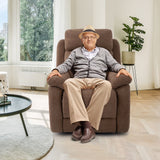 Sofá reclinable eléctrico con bolsillo lateral y control remoto