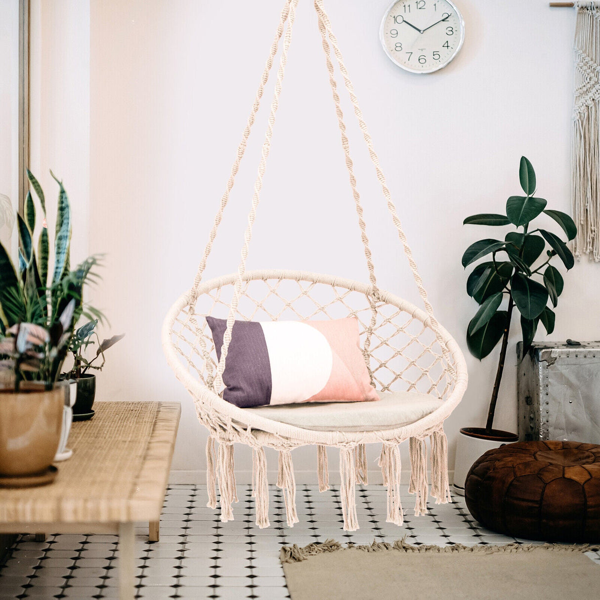 Silla Colgante Acolchada con Kit de Suspensión