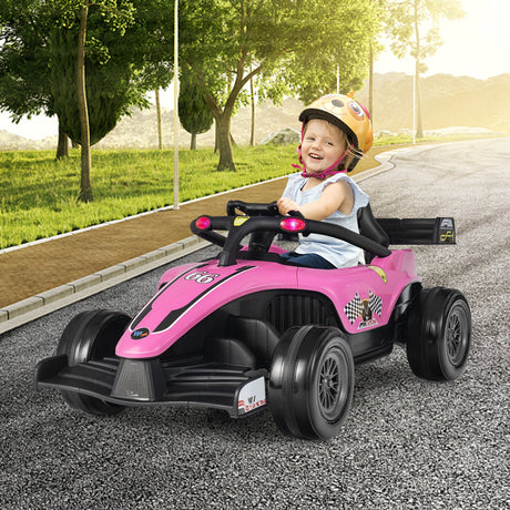 Coche de carreras eléctrico de Fórmula para niños de 12 V con control remoto