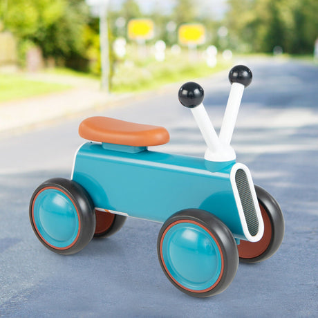 Bicicleta sin Pedales de 4 Ruedas para Bebé - Azul