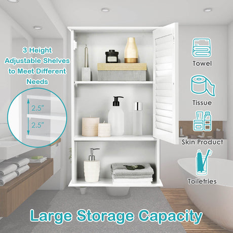 Mueble de almacenamiento de baño de 27.5 pulgadas de alto para colgar en la pared