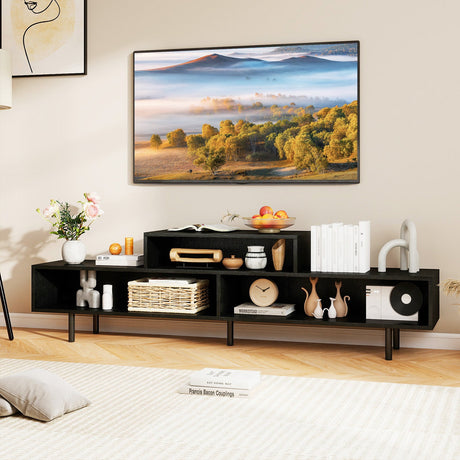Mueble para TV de 3 Compartimentos para Televisores de hasta 70 Pulgadas con Compartimentos Abiertos