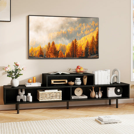Mueble para TV de 3 Compartimentos para Televisores de hasta 70 Pulgadas con Compartimentos Abiertos