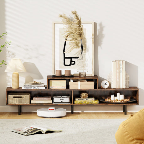 Mueble para TV de 3 Compartimentos para Televisores de hasta 70 Pulgadas con Compartimentos Abiertos