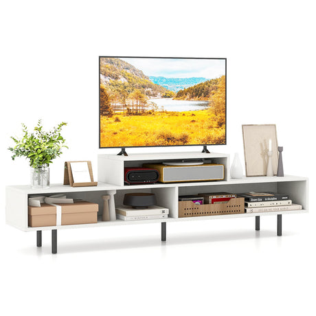 Mueble para TV de 3 Compartimentos para Televisores de hasta 70 Pulgadas con Compartimentos Abiertos