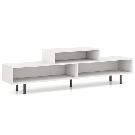 Mueble para TV de 3 Compartimentos para Televisores de hasta 70 Pulgadas con Compartimentos Abiertos