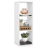 3 Cube Bookshelf with Back Guardrail for Living Room Bedroom