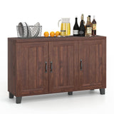 3-Door Buffet Sideboard with Adjustable Shelves and Anti-Tipping Kits