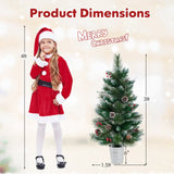 Decoración Navideña de Sobremesa de 3 FT a Pilas con 81 Agujas de PVC y Pino