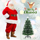 Árbol de Navidad de Fibra Óptica de 3 Pies con Puntas de Ramas y Estrella Superior