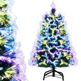 Árbol de Navidad de Fibra Óptica de 3 Pies con Puntas de Ramas y Estrella Superior
