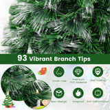 Árbol de Navidad de Fibra Óptica de 3 Pies con Puntas de Ramas y Estrella Superior