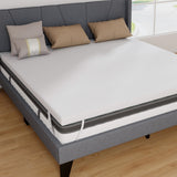 Cubrematelas de espuma viscoelástica con infusión de gel de 3 pulgadas con funda extraíble