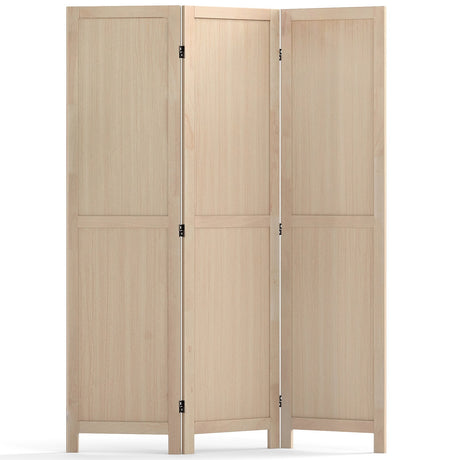 Divisor de ambiente plegable de 3 paneles para oficina en casa, dormitorio, restaurante - Beige