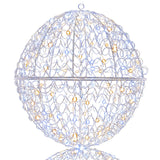 3 Pcs Lighted Christmas Balls Large Standing/Hanging Metal Sphere Lights with 435 LEDs