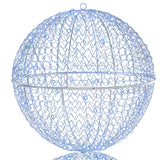 3 Pcs Lighted Christmas Balls Large Standing/Hanging Metal Sphere Lights with 435 LEDs