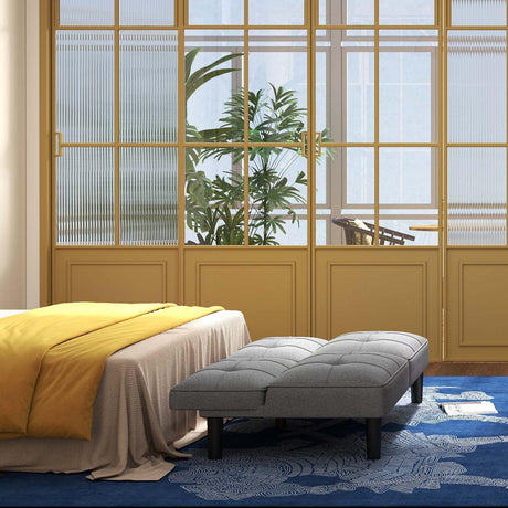 Paquete de 3 piezas para dormitorio: mesita de noche con 3 cajones + sillón decorativo moderno + sofá cama futón plegable convertible