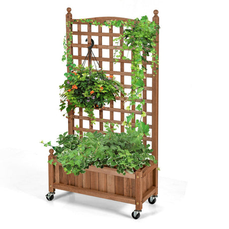 Conjunto Decorativo de Jardín de 3 Piezas: Jardineras Móviles para un Oasis Exuberante