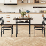 Juego de comedor de 3 piezas con mesa de cocina rectangular y 2 sillas