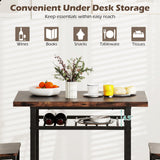 Juego de comedor de 3 piezas con mesa de cocina rectangular y 2 sillas