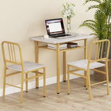 Juego de comedor de 3 piezas con mesa de cocina rectangular y 2 sillas