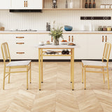 Juego de comedor de 3 piezas con mesa de cocina rectangular y 2 sillas