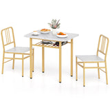 Juego de comedor de 3 piezas con mesa de cocina rectangular y 2 sillas