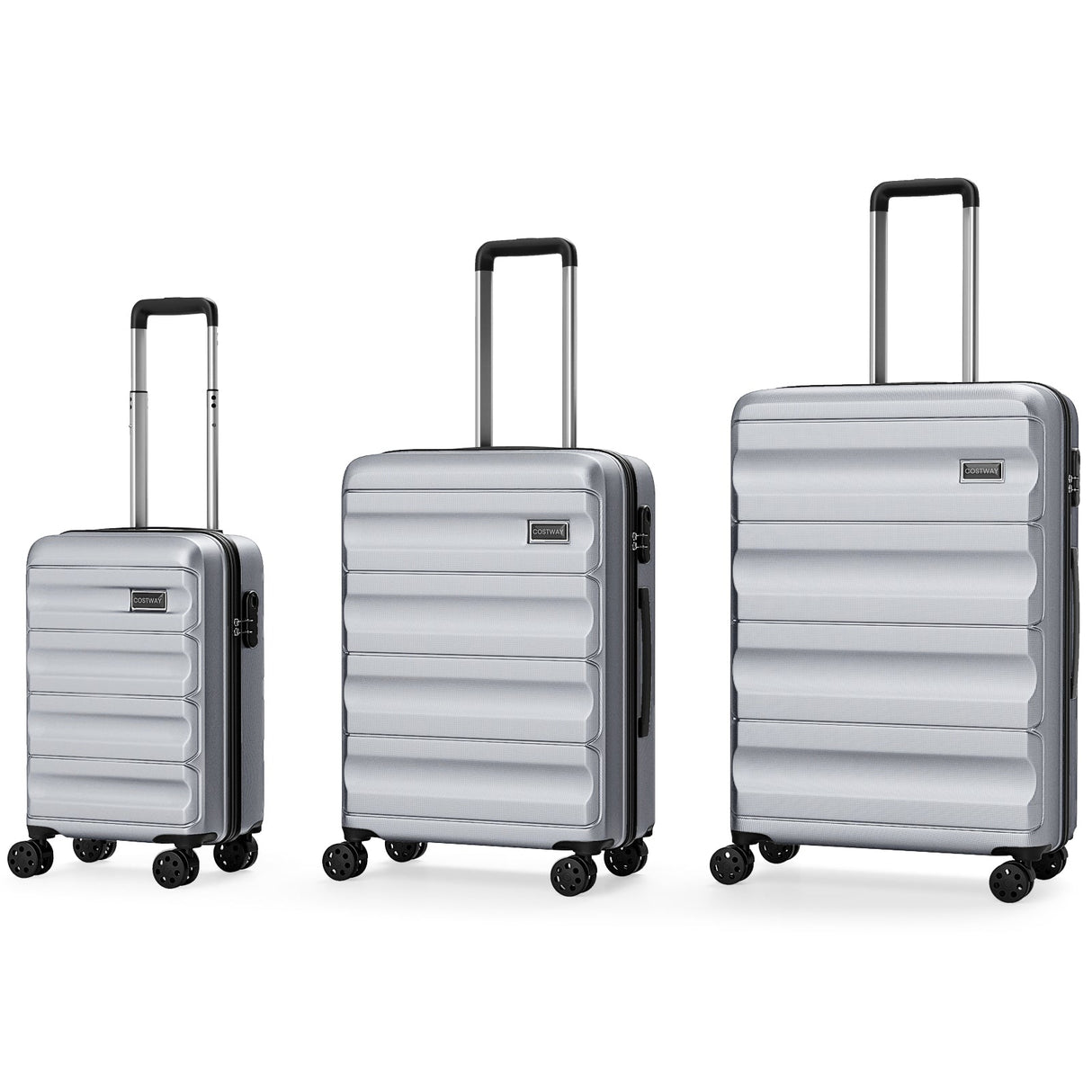 3-Piece Hardside Luggage Set 20/24/28 Inch Lightweight Hardside Suitcases